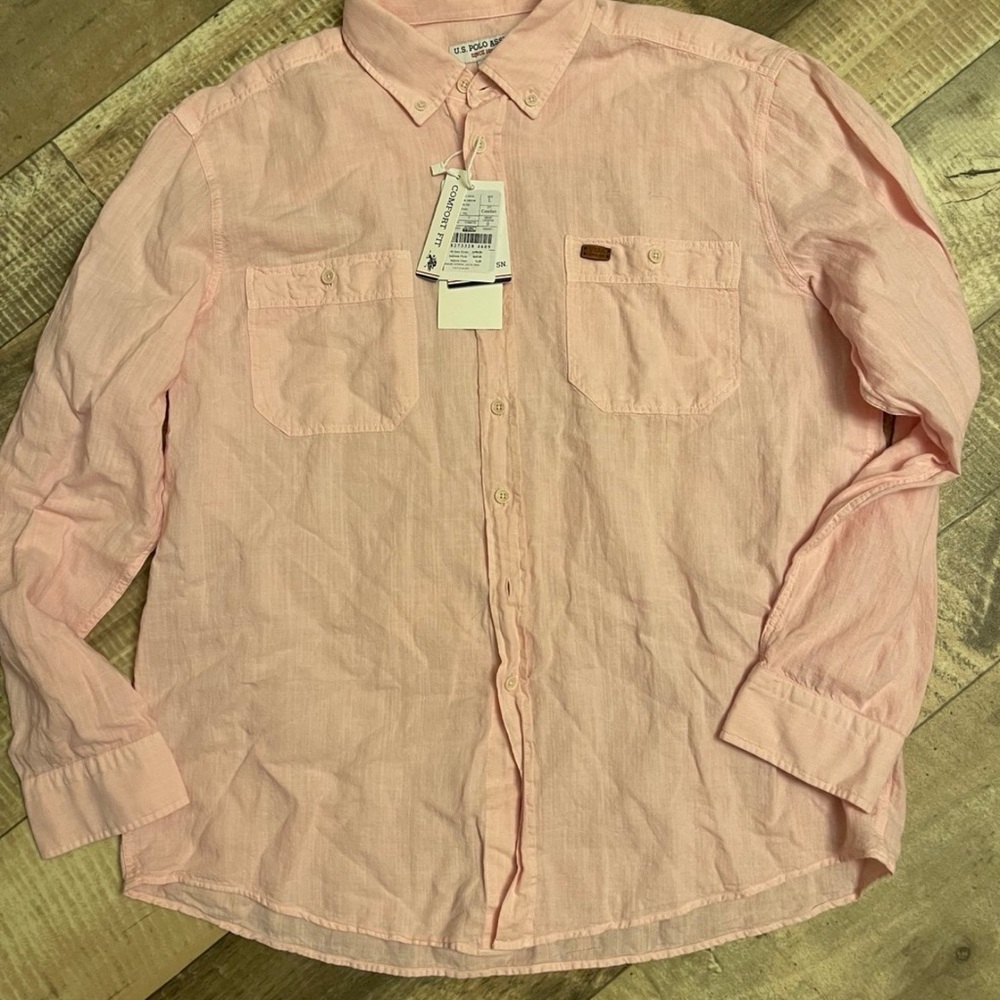 U.S. Polo Assn. Light Pink Casual Button Down Shirt
